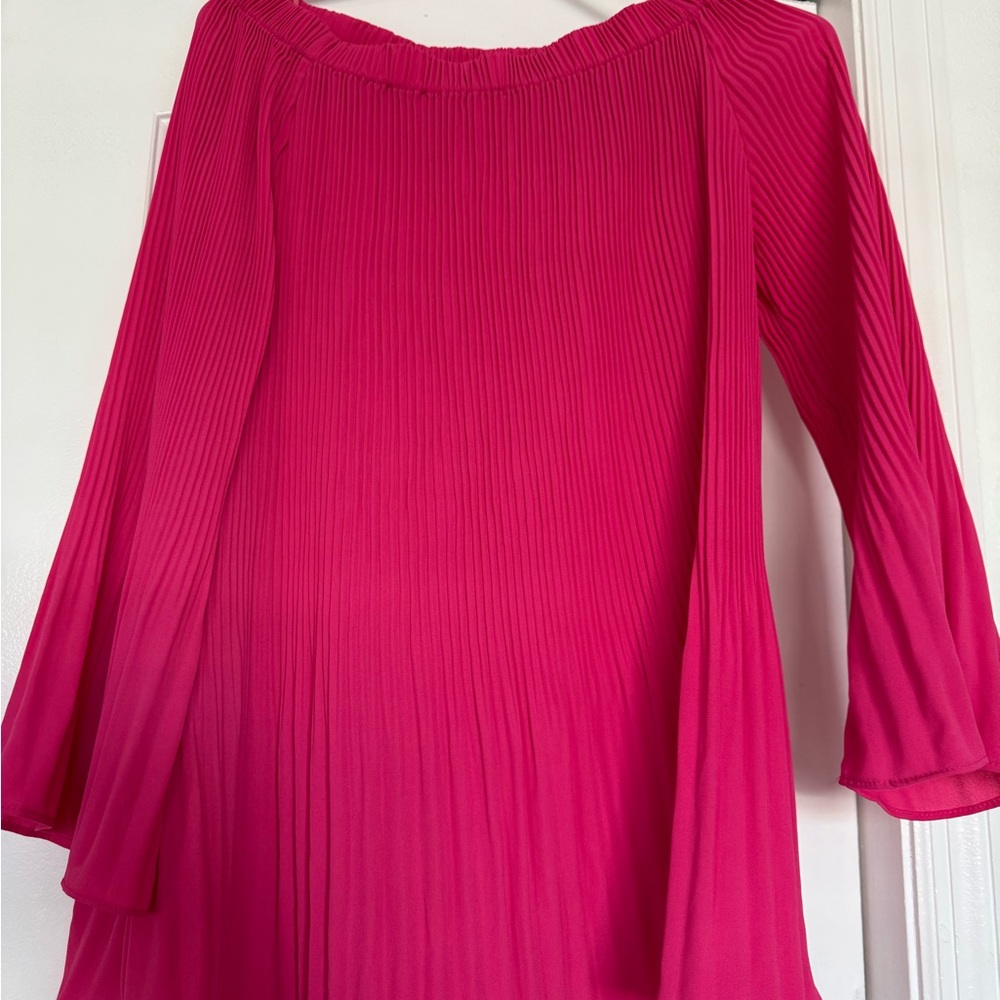 Boston Proper Vibrant Pink Blouse off shoulder #24
